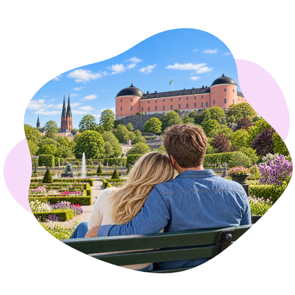 Ett par delar ett ögonblick tillsammans.